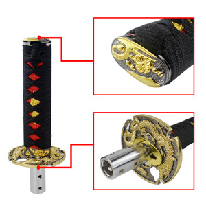 Poyracing Samurai Sword Gear <b>Shift</b> <b>Knob</b> 155mm x 210mm Black Red Aluminum Alloy Ergonomic Car Auto Manual Transmission - Product Image 5
