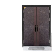 Porte de sécurité européenne Mexin à double battant, en aluminium moulé, richement sculptée, couleur personnalisable, pour entrée de cour