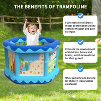 Mini extérieur intérieur PVC gonflable côté souple Trampoline Kiddie jouets hexagone bébé petit videur gonflable pour les enfants
