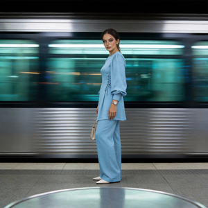 Abaya de Poliéster con Lentejuelas Elegante y de Primera Calidad para Mujeres Musulmanas, Vestido Personalizado al por Mayor para Fiestas y Eventos - Product Image 2