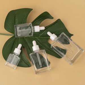 15Ml 30Ml 50Ml 100Ml Phẳng Vuông Tinh Dầu Chai Thủy Tinh Nhỏ Giọt Chai Với Nhựa Màu Trắng Cao Su Đầu - Product Image 5