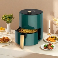 Friteuse à air numérique en acier inoxydable 4,1-5L 1200W avec contrôle numérique, protection contre la surchauffe, design froid au toucher, pour camping-car et usage domestique