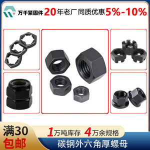 Wanqian Fasteners Carbon Steel Hexagonal Thick Nuts M6 M8 M10 M12 M14 M16 M18 M20 M22 M24 M27 M30 M33 M36 M39 M42 M48 DIN - Product Image 4