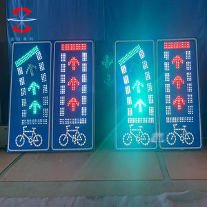 بيع مباشر من المصنع إشارات تحذير مرورية ليد قابلة للتخصيص لوحة لافتات مضيئة من الألومنيوم إشارات المرور للطرق - Product Image 1