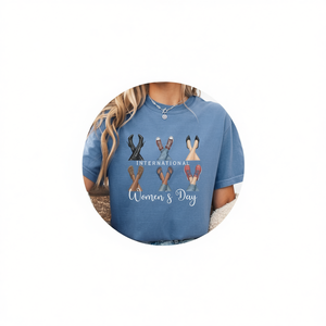 T-shirt per la Giornata Internazionale della Donna, 100% cotone, girocollo, casual, stampata, femminista, vestibilità regolare, manica corta - Product Image 1