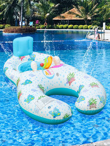 Flotador Inflable Doble Interactivo para Padres e Hijos con Toldo y Campana - Venta al por Mayor - Product Image 2