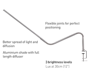 Lámpara LED UV para Uñas Queenail Brightness de 15W con Brazo Ajustable y Regulable, Cuidado de la Vista, para Uso en Casa o Salón, Aleación de Aluminio - Product Image 6