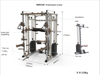 Machine à câbles multifonctionnelle, Power Rack, Smith Machine, équipement d'entraînement, usage commercial, 3*65KG