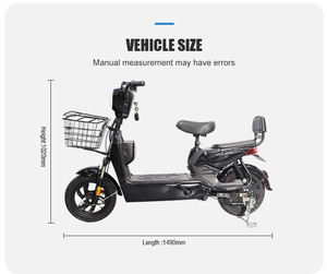 Prix usine 48V 350W Scooter électrique vélo pour adultes longue portée 72V Minibike/Pocketbikes en état d'occasion matériau en acier - Product Image 6