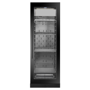 Réfrigérateur vitrine à porte vitrée avec ventilateur et éclairage LED, certifié CE, pour la maturation des steaks, intégré, noir intégral, haut de gamme - Product Image 2