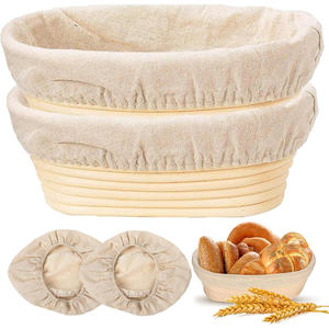 ตะกร้าสำหรับพักแป้งขนมปัง ตะกร้าหมักแป้ง รูปทรงวงรีขนาดใหญ่ ใช้งานง่ายสำหรับการอบขนมปัง พร้อมเครื่องหมายแบบมืออาชีพ ชุดอุปกรณ์สำหรับทำขนมปัง - Product Image 1