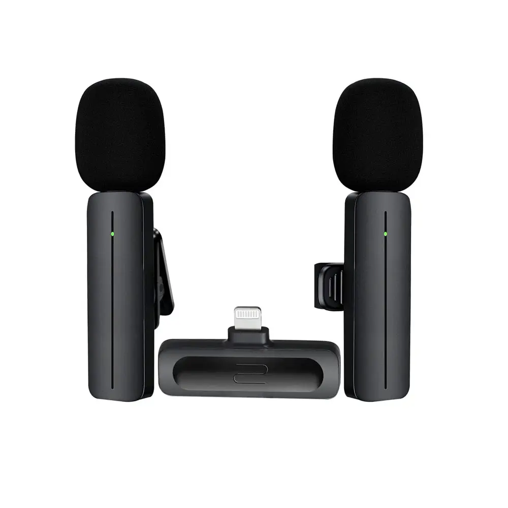 Professional Video Recording Interview Wireless Label Clip External Microphone for Smartphone Mobile Phone