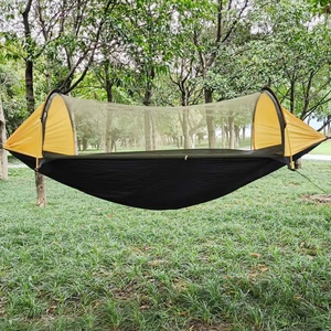 Cắm trại võng chống Rollover muỗi lưới tre Ngoài Trời Màu vàng 200kgportable đôi cắm trại Nylon võng cho du lịch ngoài trời - Product Image 2
