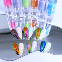 Sheenbow Pigment pour ongles en gel à haute brillance miroir chromé