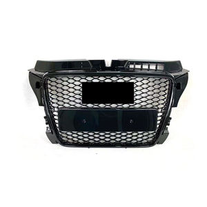 Grille de voiture chromée noire pour <span class=keywords><strong>Audi</strong></span> S3 RS3 <span class=keywords><strong>A3</strong></span> 8P Style 2009 2010 <span class=keywords><strong>2011</strong></span> 2012 2013 - Product Image 1