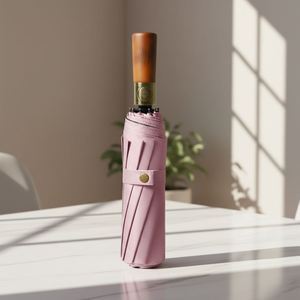Full-Automatic Top Quality Cheap Mini Compact Auto Double Layer Folding <b>Umbrella</b> for the Rain With Logo - Product Image 4
