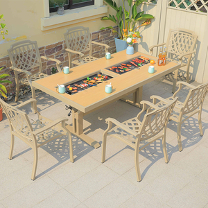 Nhôm Bền Đồ Nội Thất Ngoài Trời Lửa Pit Bàn Ghế Đặt Cho Sân Vườn Dã Ngoại Ăn Trong BBQ Nướng Sân - Product Image 3