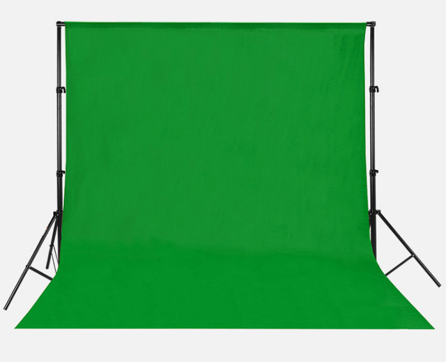 Adjustable 10ft Solid Color Green Screen Photography Kit Stand Lights Background Cloth Muslin Material 2x3m Photo Studio 80cm