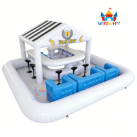 Bar flottant gonflable pour piscine, directement de l'usine, avec sièges pour adultes, équipement de jeu aquatique
