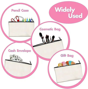 Canvas Cash Envelope Storage <b>Bag</b> Pen Case Simple Style Primary Secondary Student for Training Promotion Color Pencil <b>Bag</b> - Product Image 2