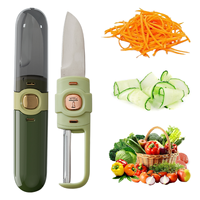 Multifunctioneel mini fruitgroente mes 2in1 keukenmes schilmessen snijden snijwerk