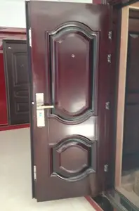 الصين الصانع منزل الباب الأمامي تصاميم الخارجي الصلب الأمن أبواب رئيسية تصميم