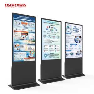 Afficheur numérique interactif vertical sur pied OEM 32"-65" avec écran tactile LCD, kiosque d'affichage publicitaire numérique - Product Image 1