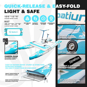 Bicicleta acuática inflable Spatium Local US Stock con pedales, bicicleta marina inflable individual, precio de venta - Product Image 4