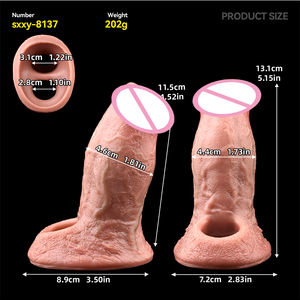 Großhandel SXXY Silikon Open-Ended Penis Ärmel Hahn Enlagers Wieder verwendbare lebensechte Penis vergrößerung Verdickung Sexspielzeug für Männer - Product Image 2