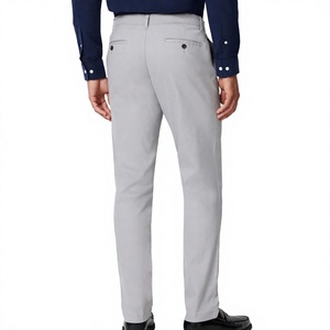 Men's <b>Light</b> Gray Straight Fit Golf Pants Casual Breathable Stretch Fabric Performance <b>Trousers</b> Comfortable Fit For Sports - Product Image 2