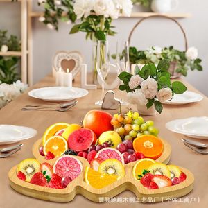 Wooden Heart Shaped Tray For Fruit Dessert Serving Platter <b>Party</b> <b>Table</b> Decor - Product Image 1