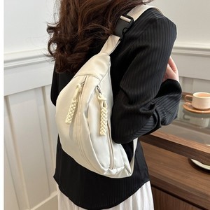 Nylon Waist Bag Orange Water Resistant Zipper Closure Single Strap Commuting Going Out Everyday Use - Product Image 3