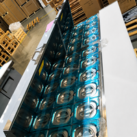 Table de préparation réfrigérée commerciale en acier inoxydable de 12,96 pi³ pour sandwichs et salades, avec réfrigérateur sous comptoir R290 et bacs GN