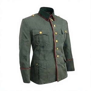 Veste Tunique Vintage Homme en Laine Acrylique Enduite, Boutonnée sur le Devant, Imperméable et Respirante, Reproduction Historique Hiver - Product Image 4