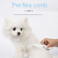 Peigne pour animaux de compagnie, chiens et chats, en acier inoxydable à dents fines de 0,1 mm, anti-taches, anti-puces, outil de toilettage de précision ultime