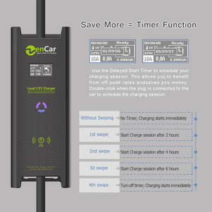 Zencar Evse 16A 11kw, IEC 62196 tipo 2 EV Cargador nivel 2 con Red CEE 5 pines tipo B RCD - Product Image 6