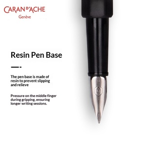 Stylo à <span class=keywords><strong>encre</strong></span> <span class=keywords><strong>CARAN</strong></span> DACHE 849 - Corps métallique élégant de style vintage haut de gamme avec pointe en acier inoxydable - Cadeau pour les affaires et le bureau - Product Image 2