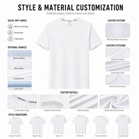 T-shirt Unisexe Personnalisé avec Logo, Col Rond, Coupe Classique, Séchage Rapide, Respirant, en Polyester et Spandex Tissé, 260g, Haute Élasticité, Vente en Gros