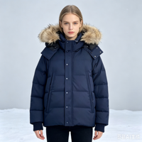 Manteau d'hiver unisexe personnalisé pour couple, avec capuche amovible brillante, épais, coupe-vent, thermique, veste en coton pour femme, vêtements d'extérieur décontractés pour homme et femme