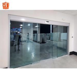 Kính không khung cửa trượt thông minh cảm biến cửa thương mại kính tự động hệ thống cửa trượt - Product Image 1