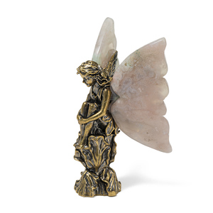 Ángel <span class=keywords><strong>de</strong></span> Amatista Natural con Diseño <span class=keywords><strong>de</strong></span> Flor <span class=keywords><strong>de</strong></span> Cerezo para Calma, Protección Energética y Positividad, Decoración para el Hogar - Product Image 5