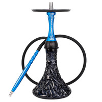 Chicha russe Alpha Apache Light Luxury en acier inoxydable, narguilé à tuyau unique en verre, ensemble complet, coffret cadeau
