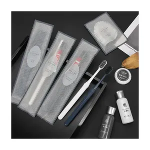 Kit de brosses à dents et dentifrice jetables avec logo personnalisé, savon rond 15g, articles de toilette écologiques <span class=keywords><strong>pour</strong></span> chambres d'hôtel - Product Image 1
