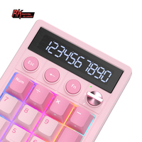 Calculadora con teclado numérico RK Royal Kludge M20 2 en 1 con perilla de cambio, teclado de oficina con teclado de tres modos