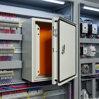 Armoire électrique industrielle murale certifiée en acier pour distribution basse tension, indice IP66, 380V, 80A, 6 prises