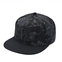 Gorra Snapback Urbana con Estampado de Grafiti, Gorra de Béisbol Unisex Moderna de Estilo Hip Hop con Visera Plana y Parche de Cuero con Letras, Gorras de Skateboard