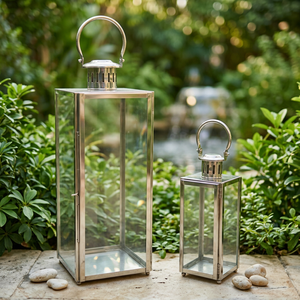 Wholesale Large Stainless Steel Metal Candle Pillar Holder Lanterns for Home and Outdoor <b>Decoration</b> - Product Image 6