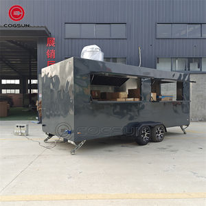 Estación de helados de lujo y yogurt congelado Remolque de camión de comida negra para catering al aire libre Remolque de comida portátil - Product Image 2