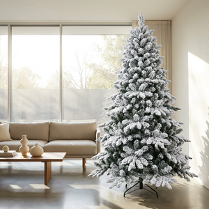 <span class=keywords><strong>Sapin</strong></span> de Noël en PE floqué épais de 2,3 m pré-éclairé, lumières LED intégrées, installation facile sur pied, <span class=keywords><strong>prix</strong></span> d'usine de gros pour l'exportation - Product Image 5