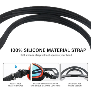 Lunettes de natation progressives XF006, nouveau design, avec grande monture, anti-buée, protection UV, matériau PC de haute qualité pour adultes - Product Image 6